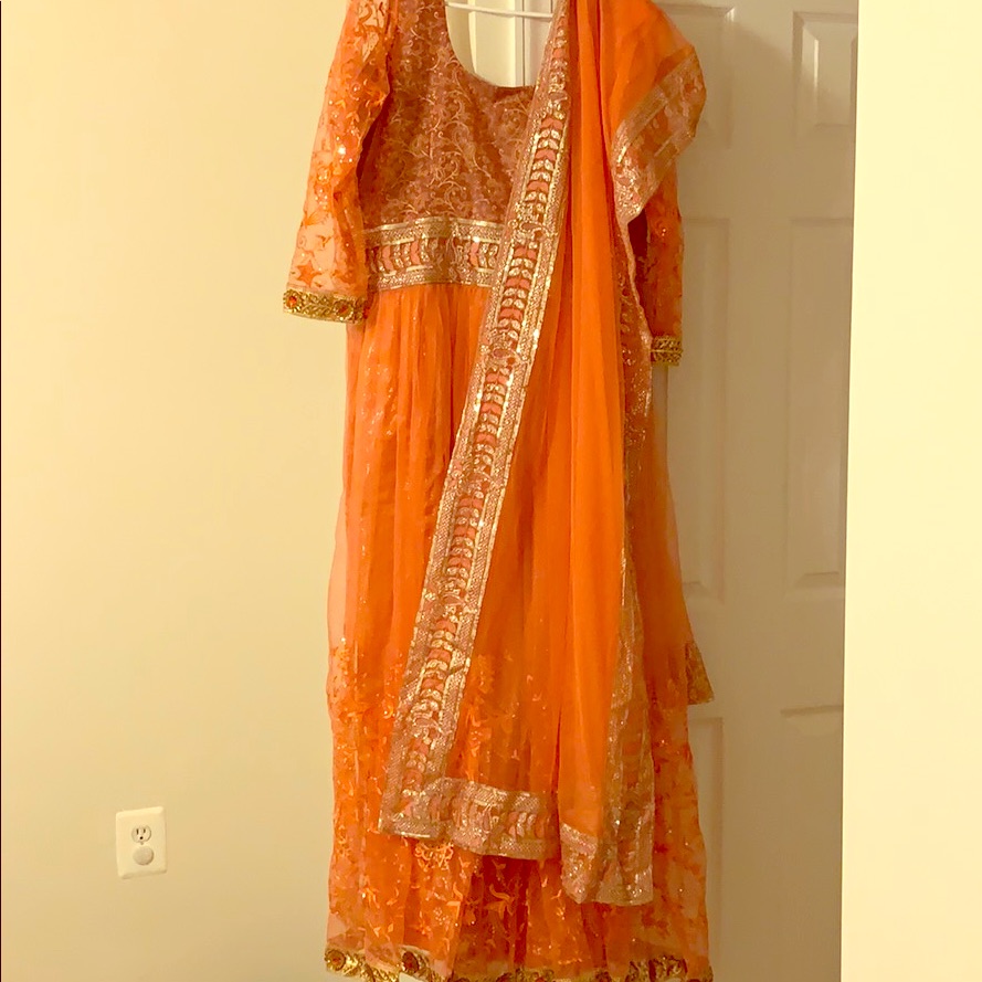 Orange Anarkali